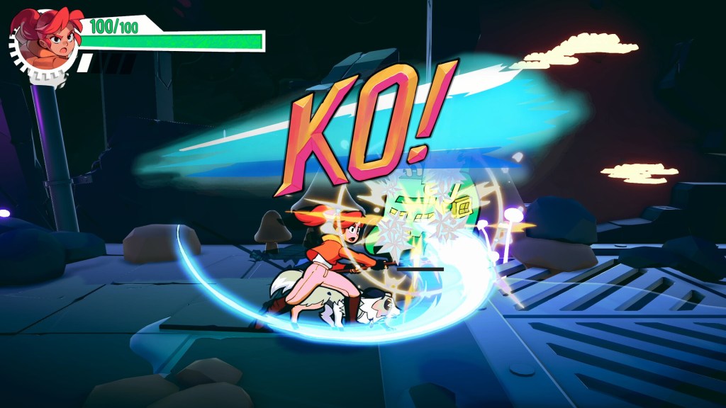 Signy & Mino game screenshot showing a combat sequence.