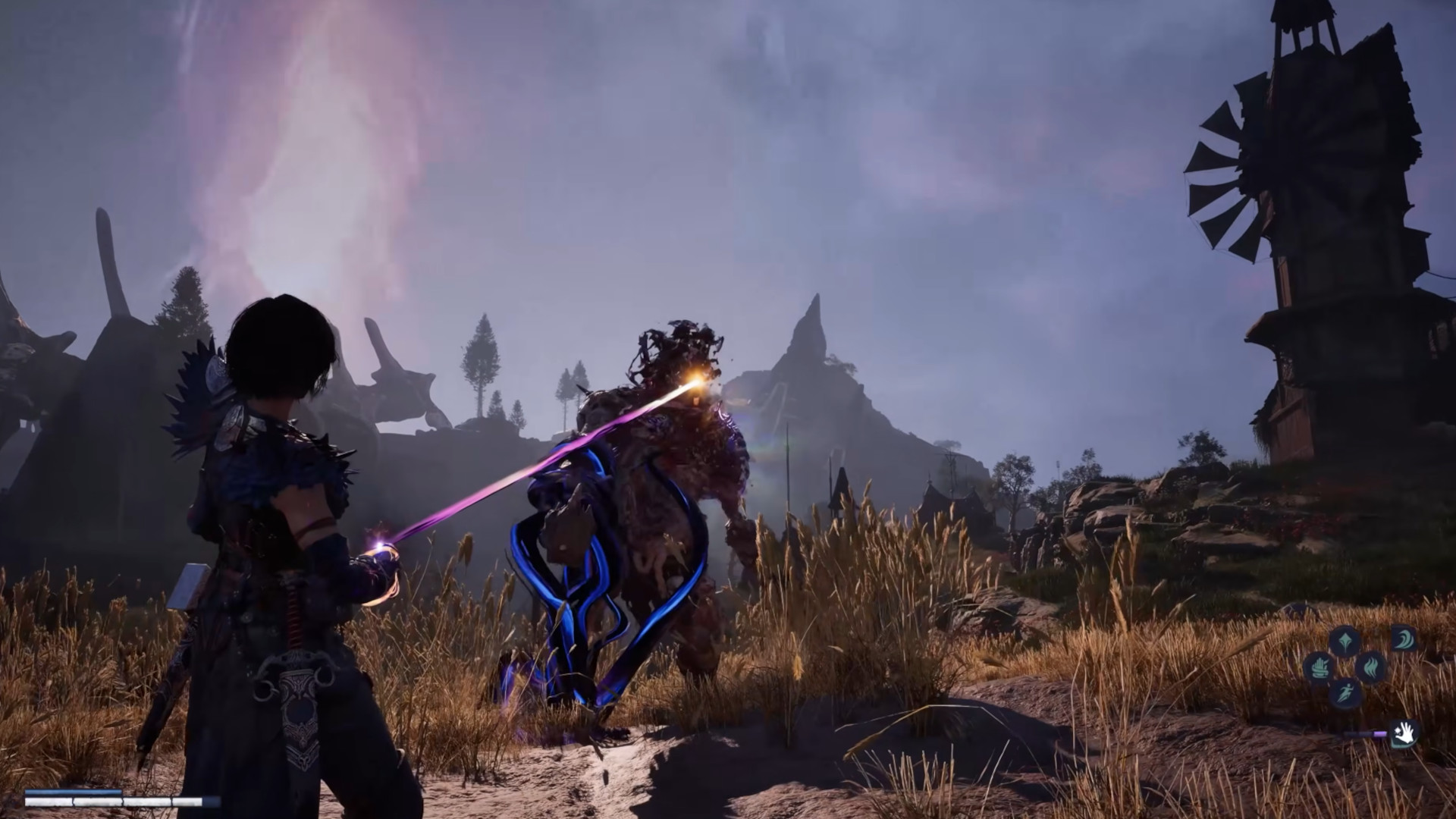 Screenshot from Warlock: Dungeons and Dragons, showing the Tentacles attack.