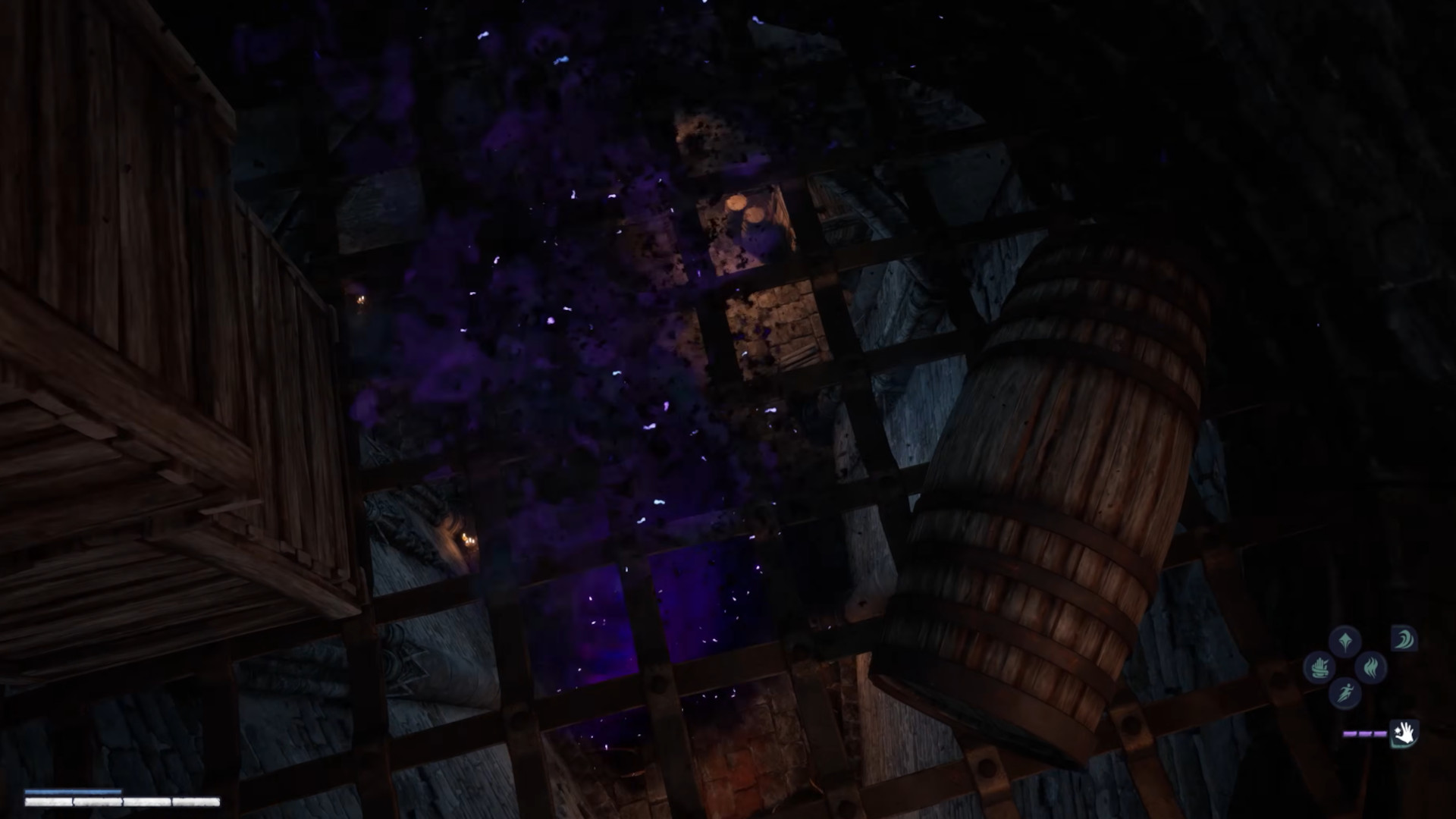 Screenshot from Warlock: Dungeons and Dragons, showing Misty Step in action.