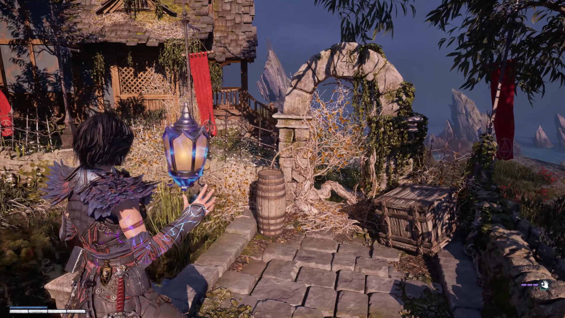Screenshot from Warlock: Dungeons and Dragons, showing teleportation.