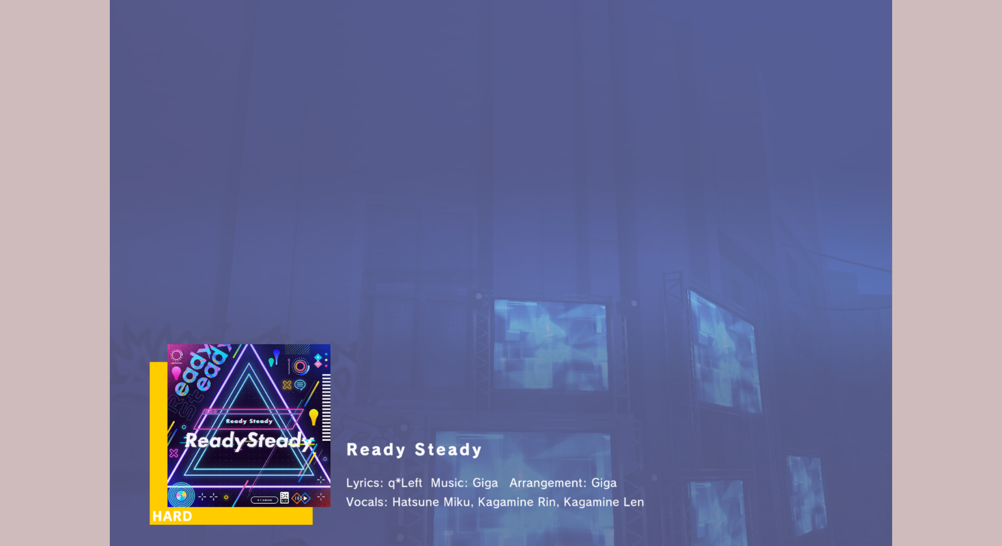 HATSUNE MIKU: COLORFUL STAGE! hard difficulty song on a pink backrgound.