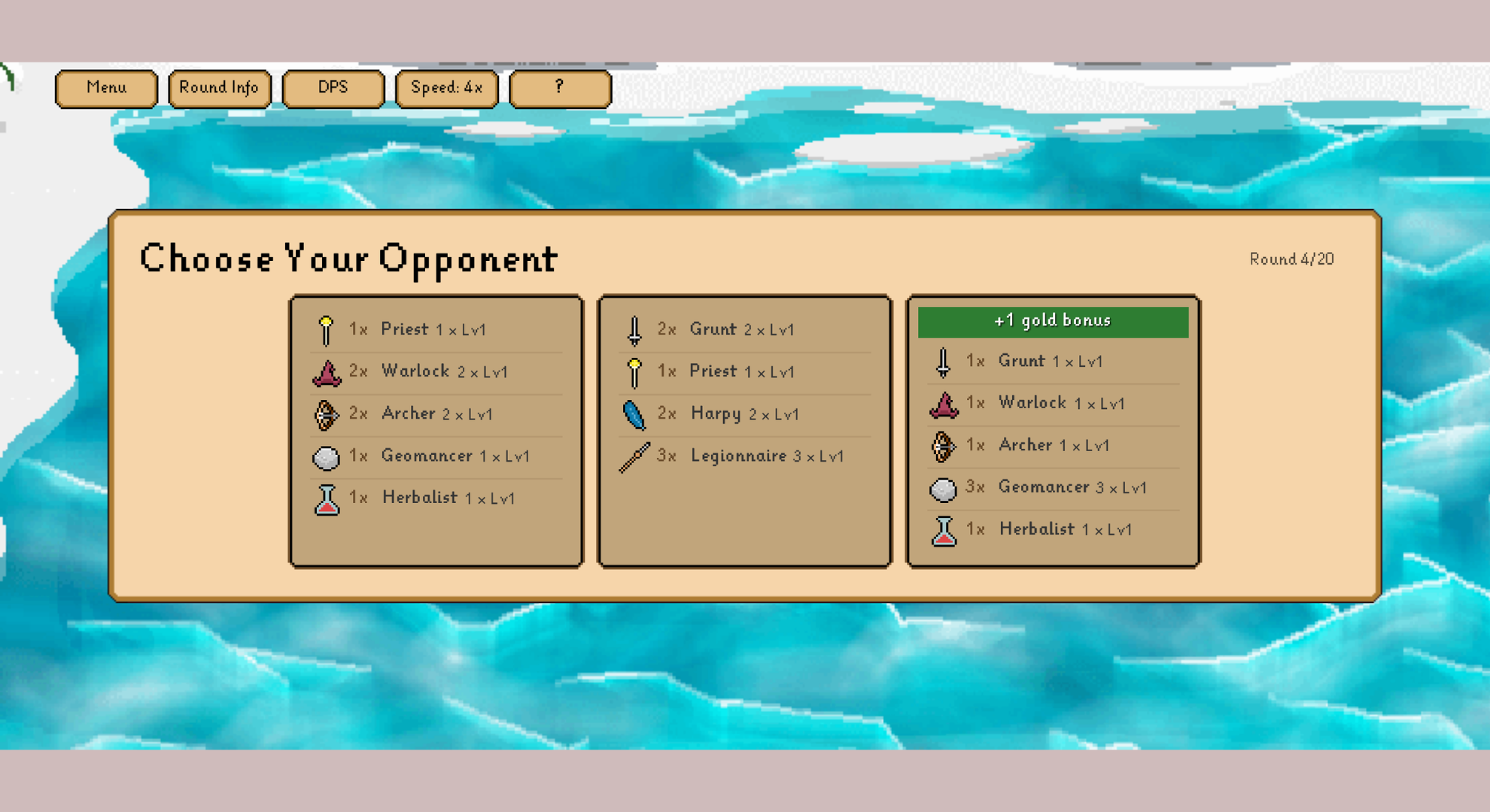 Some of You May Die gameplay screenshot showing the troop choice pre-battle.