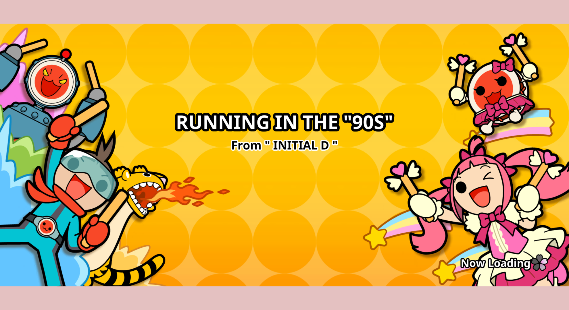 Taiko Pop Tap gameplay screenshot with Running In The 90s being chosen by the player.