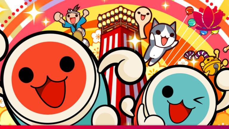Taiko Pop Beat colorful mascots key art.