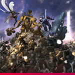 Total War: Warhammer 40k artwork showing a pile of battle-ready, armored enemies.