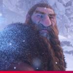 World of Warcraft screenshot showing a Dwarf in the snow.