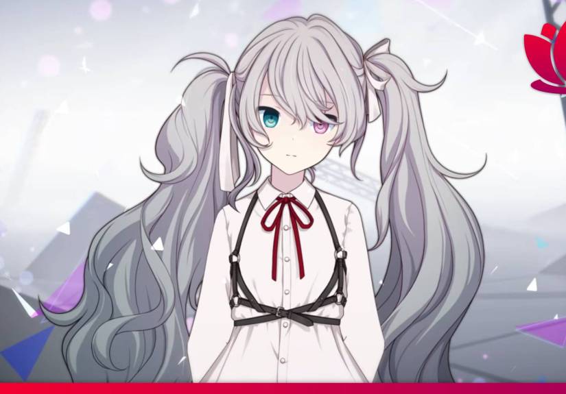 Hatsune Miku with grey hair in Colorful Stage video screenshot.
