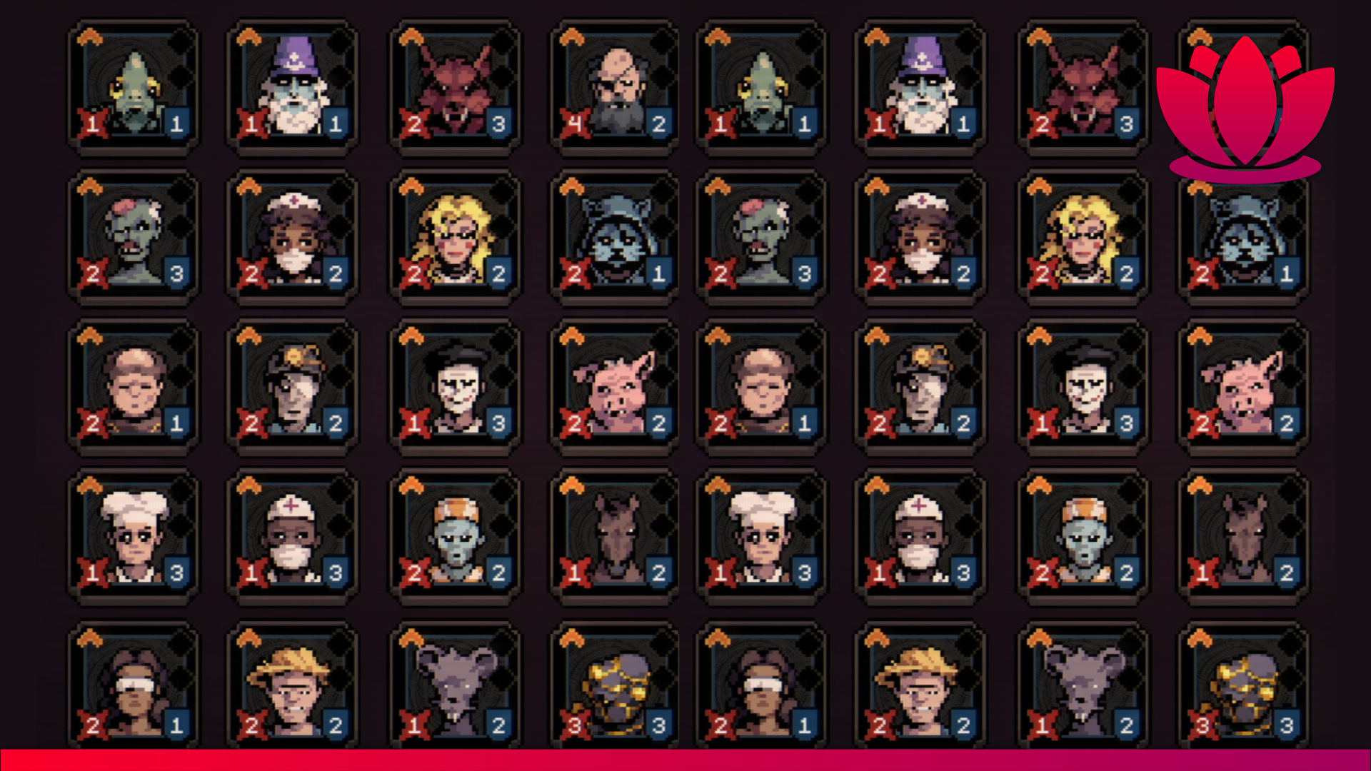 Order Automatica screenshot showing lots of troops lined up in a grid with a pixel art style.