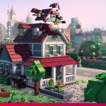 LEGO Skylines screenshot showing a house being made.