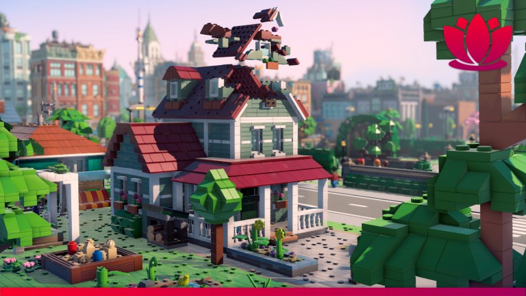 LEGO Skylines screenshot showing a house being made.