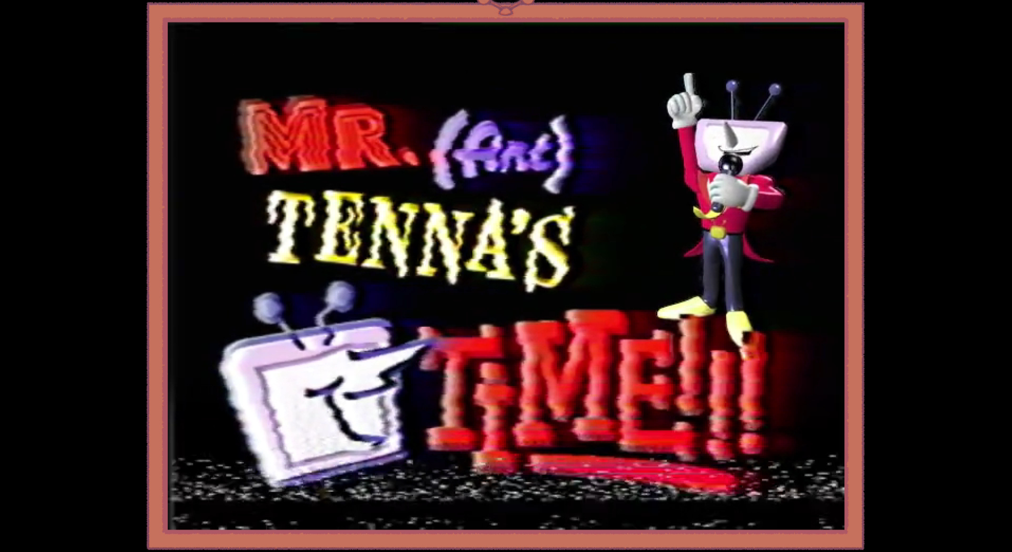 Deltarune screenshot showing Mr Tenna's TV Time splash screen.
