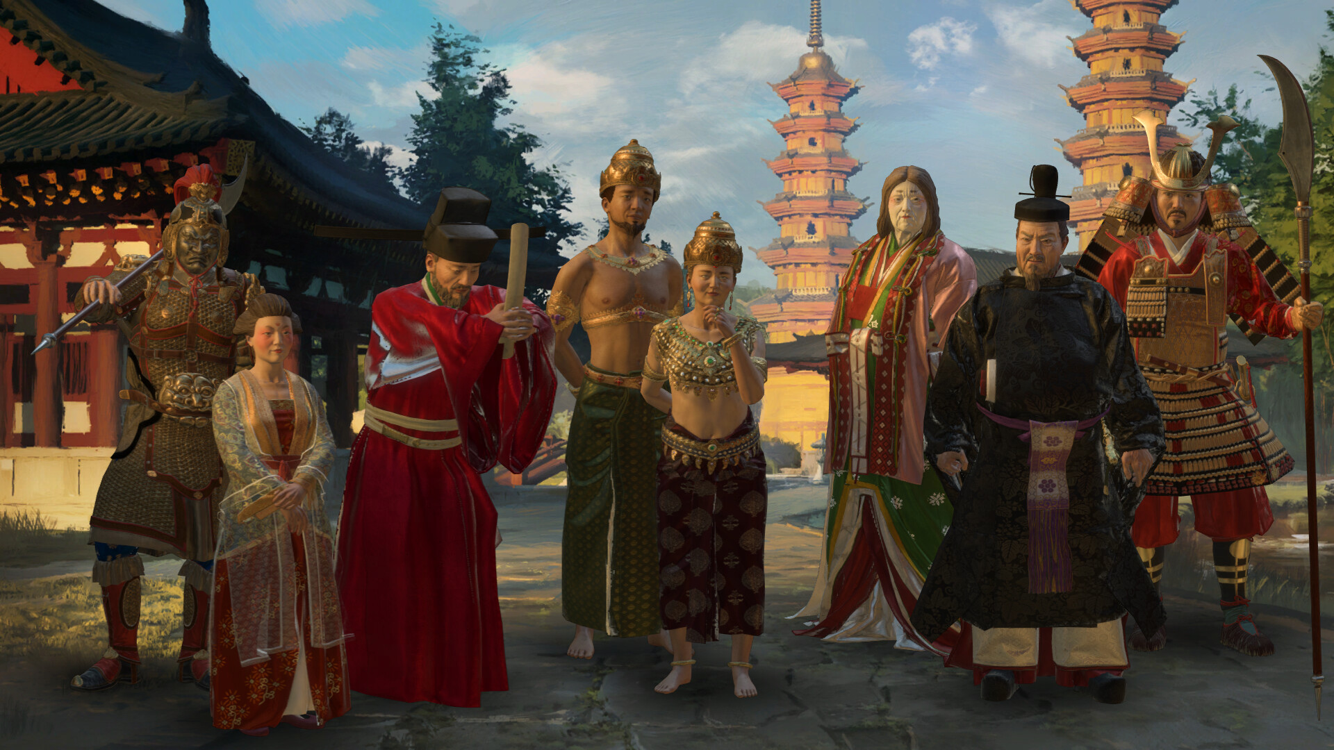 Crusader Kings 3 screenshot showing All Under Heaven characters.