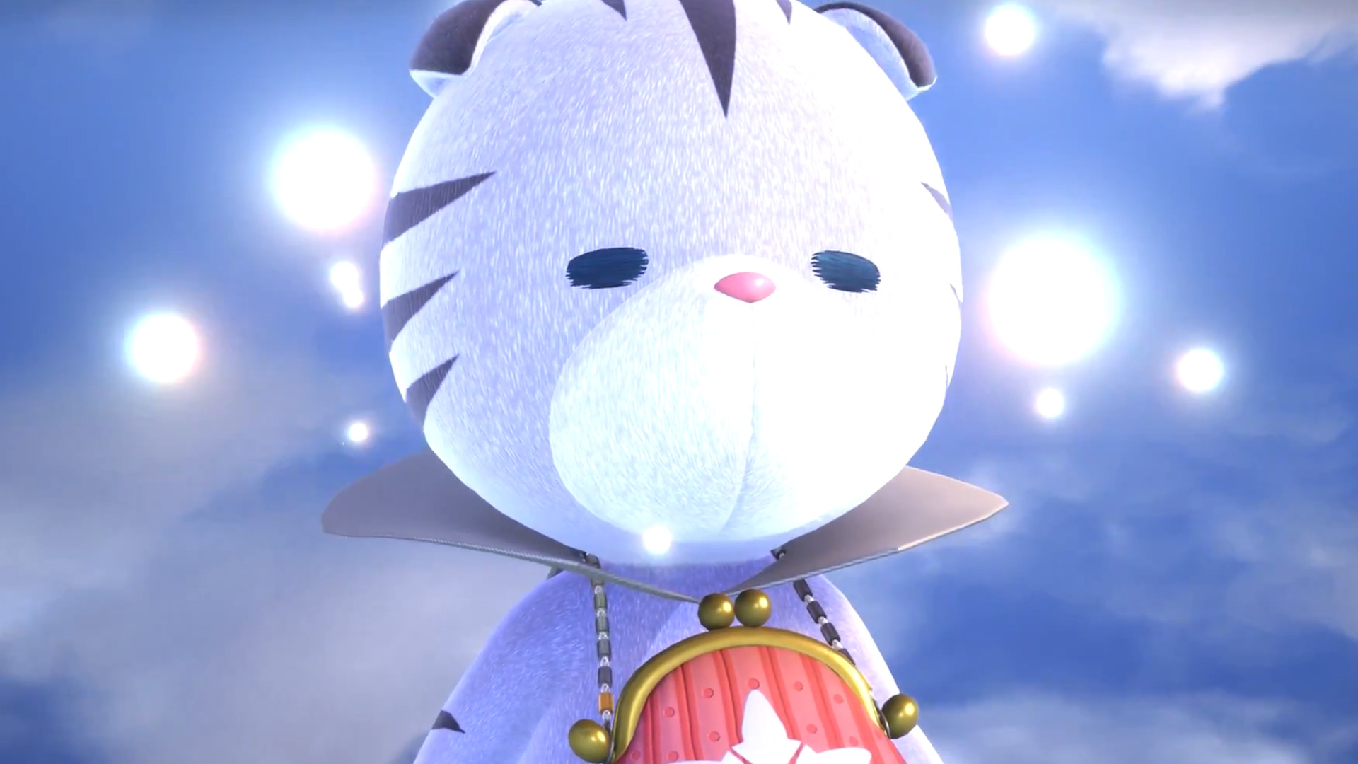Kingdom Hearts screenshot showing a round cat creature.