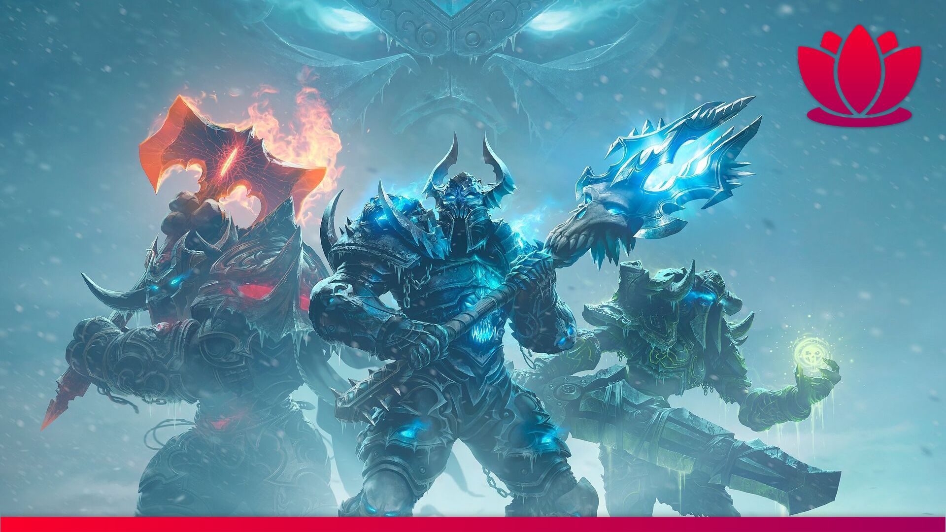 World of Warcraft key art showing death knights.