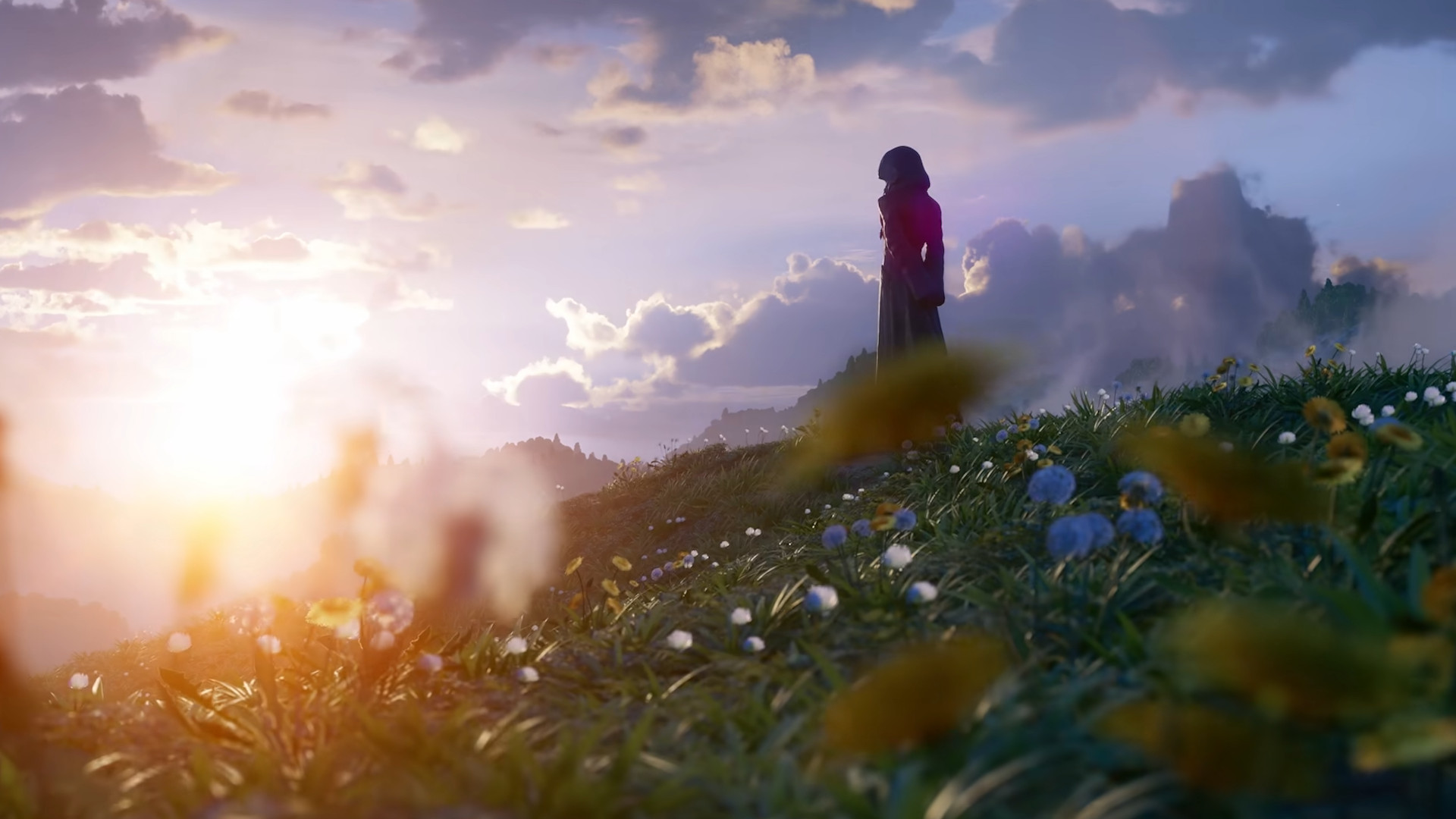Kingdom Hearts screenshot showing a cinematic with Master of Masters.