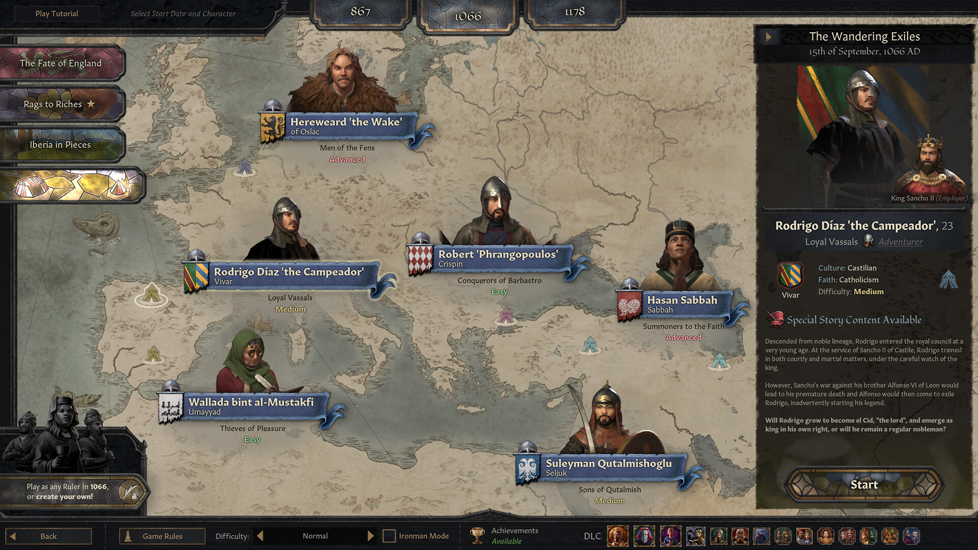 Crusader Kings 3 screenshot showing Roads to Power gameplay.
