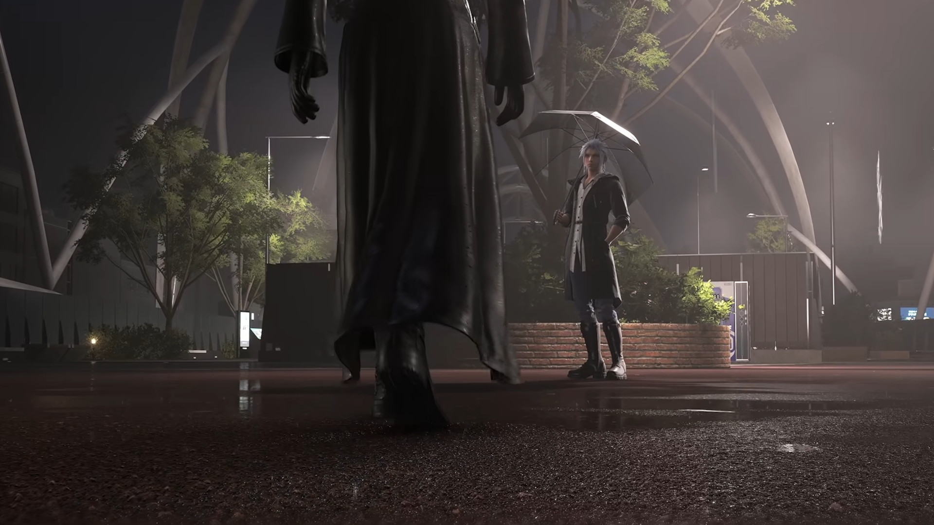 Kingdom Hearts screenshot showing Xehanort in a dark scene.