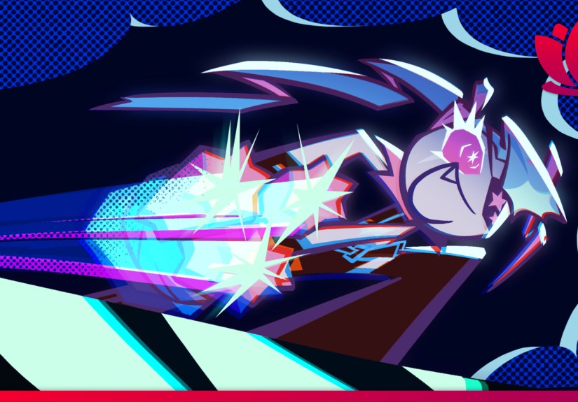 Cookie Run: Kingdom key art showing a Cookie in a pop art style with electric blue background details.