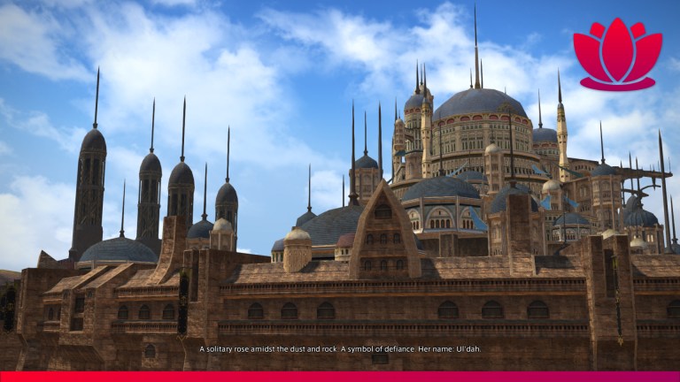 Final Fantasy XIV Online screenshot showing Ul'dah city.